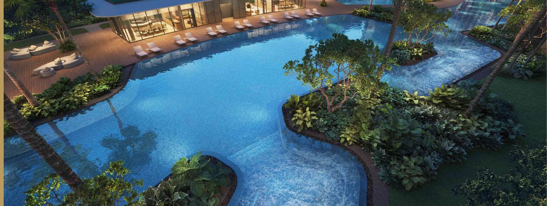 The Canopy Lap Pool and Hammock Cove at Thomson Reserve, artist&rsquo;s impression