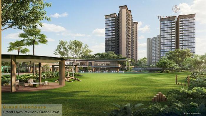 Grand Lawn Pavilion and the Grand Lawn at Thomson Reserve, artist's impression
