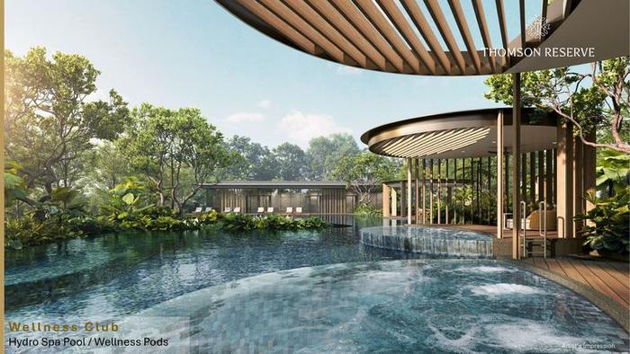 Hydro Spa Pool and Wellness Pods at Thomson Reserve, artist's impression