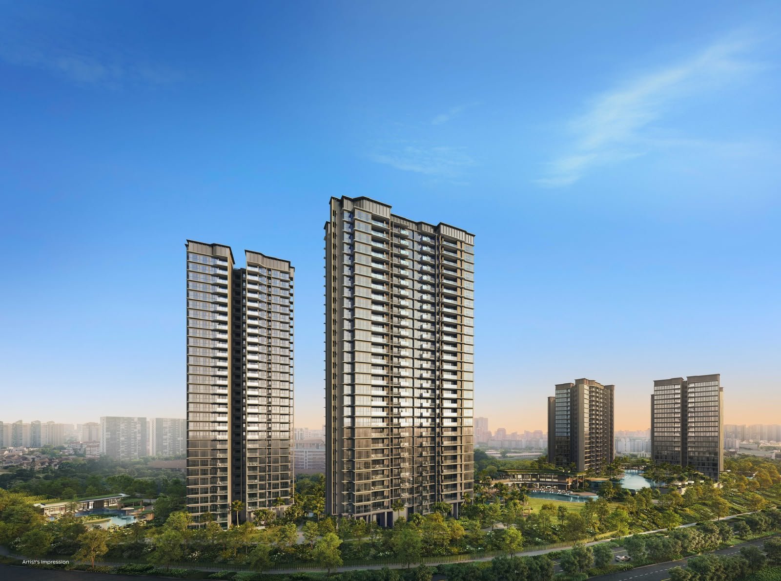 Artist's impression of Thomson Reserve, full development view